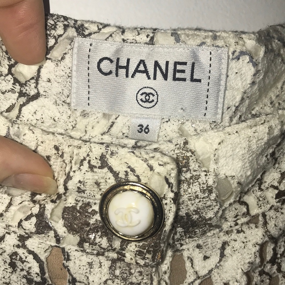 CHANEL Eyelet Lace Ankle Trousers - European SZ 36